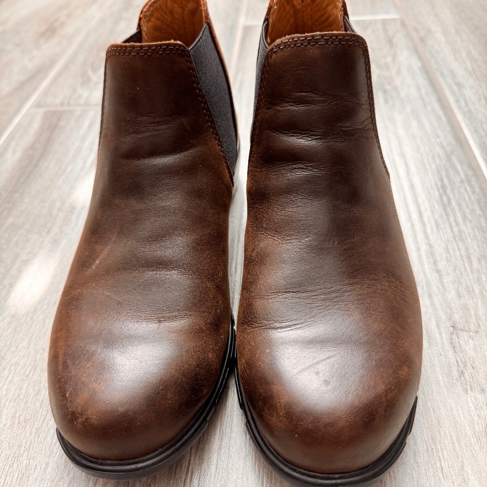 Brown Leather Ankle Boots